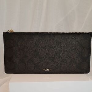 Coach Signature Brown And Black Wallet
